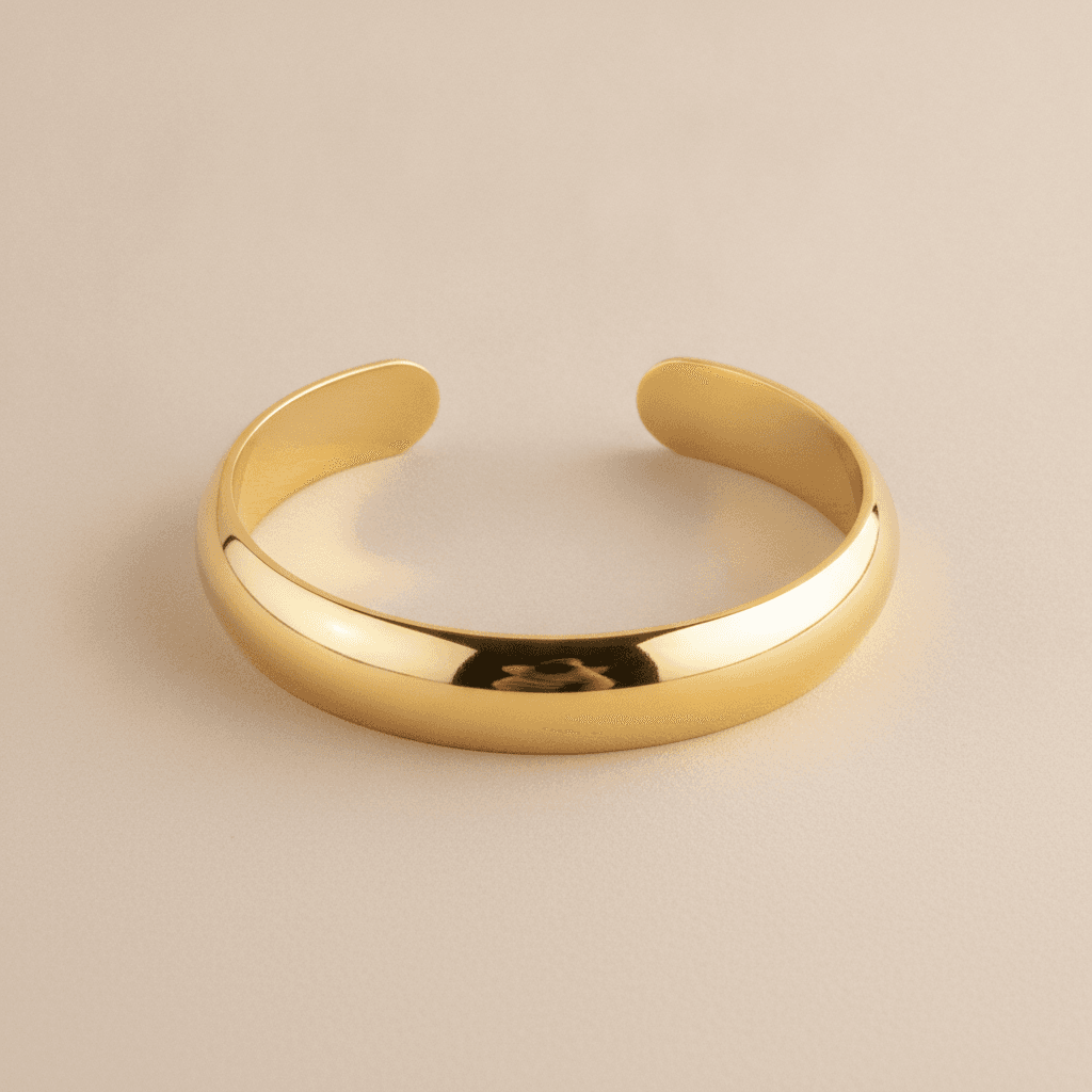 Bracelet Jonc en Laiton Poli - Doré