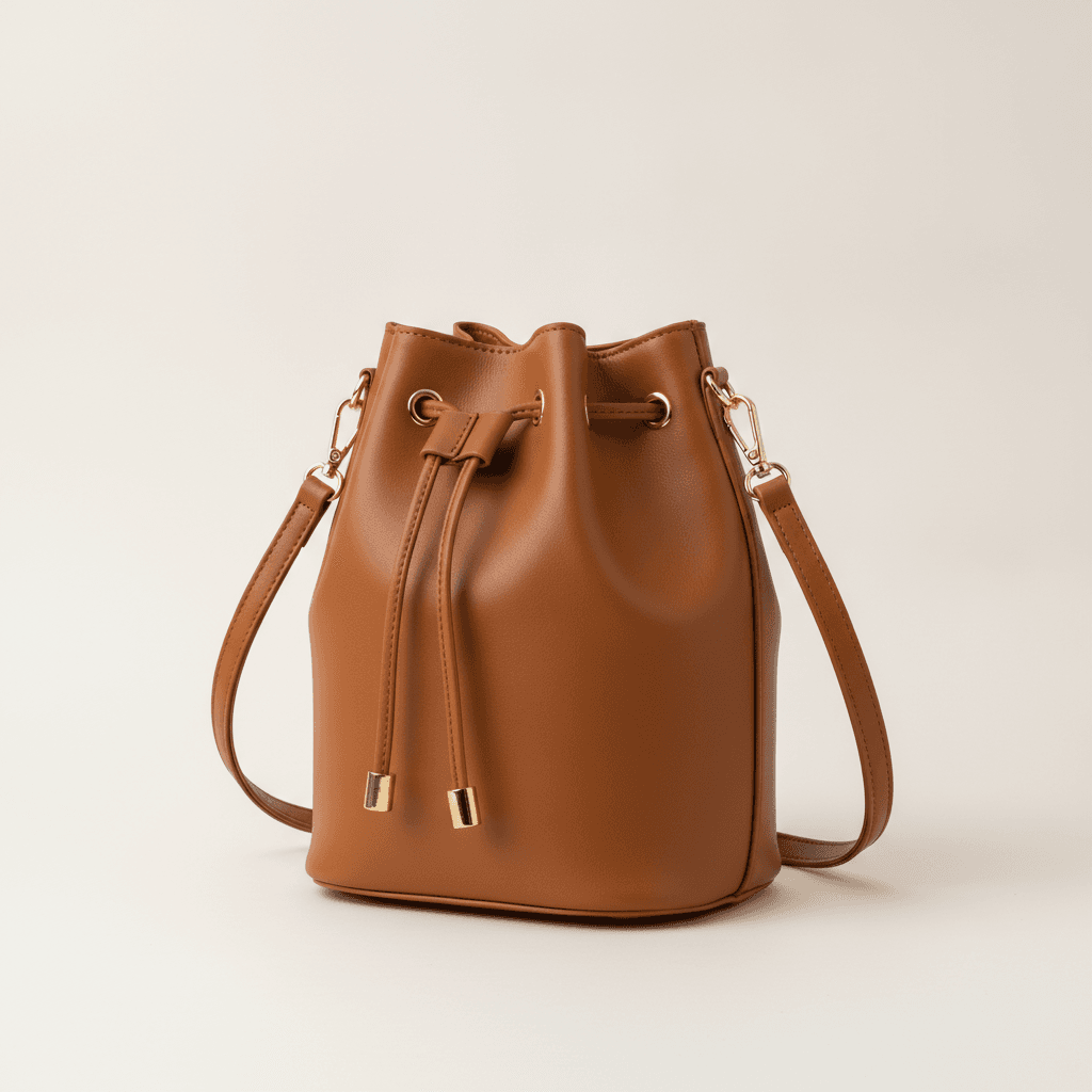 Sac Seau en Similicuir - Camel