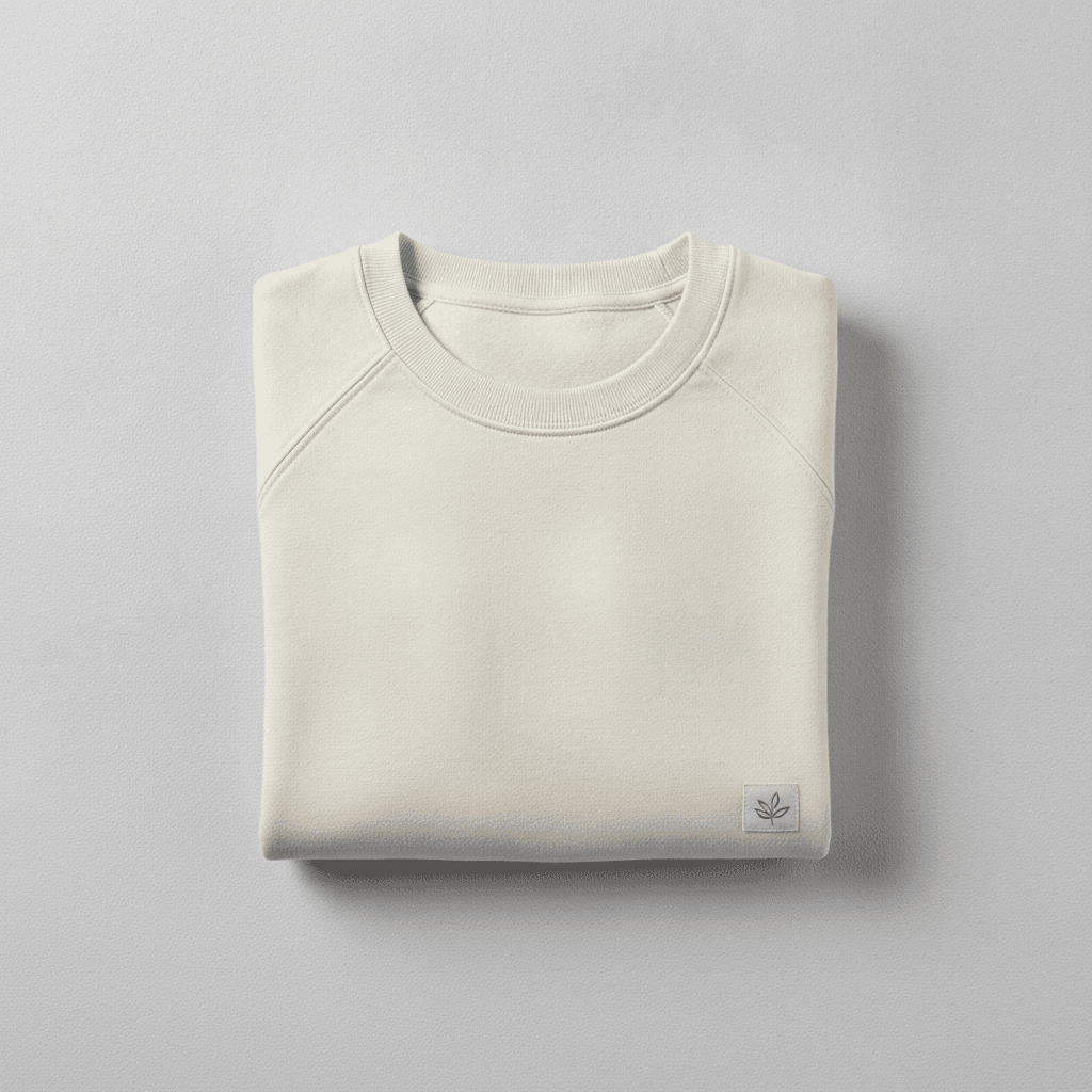 Sweat Col Rond Minimaliste - Écru