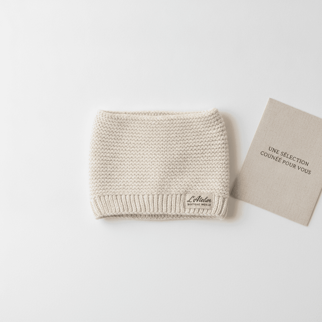 Bandeau Cheveux en Maille Fine - Écru